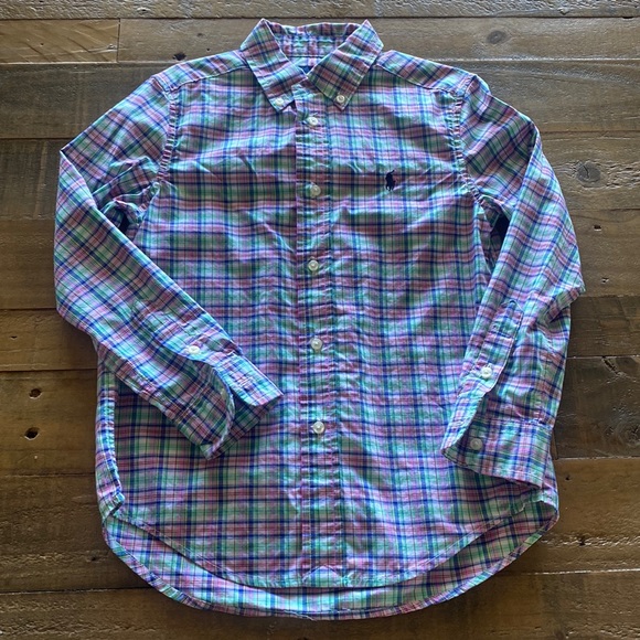 Bright Colored Boy's Long Sleeve Button Down - Picture 1 of 2